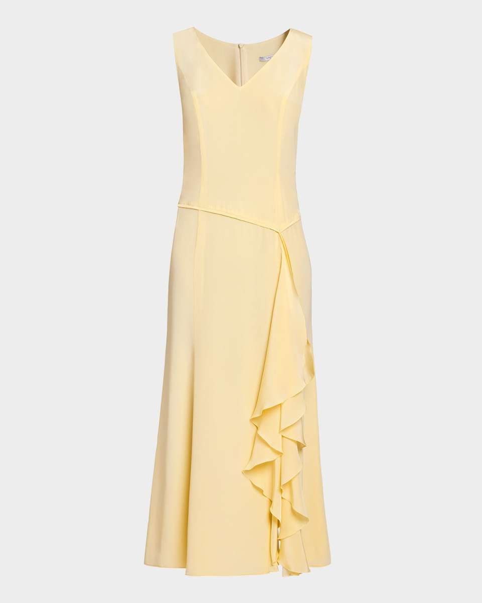 Emerson Draped Silk Crepe De Chine Maxi Dress